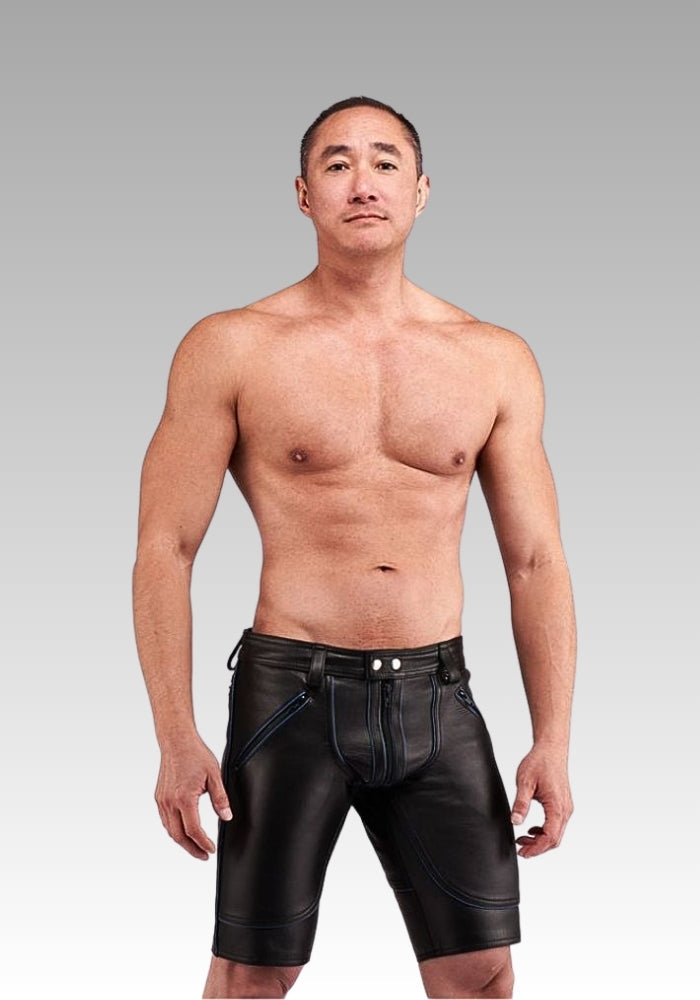 Leather FXXXer Shorts Color Piping for sale