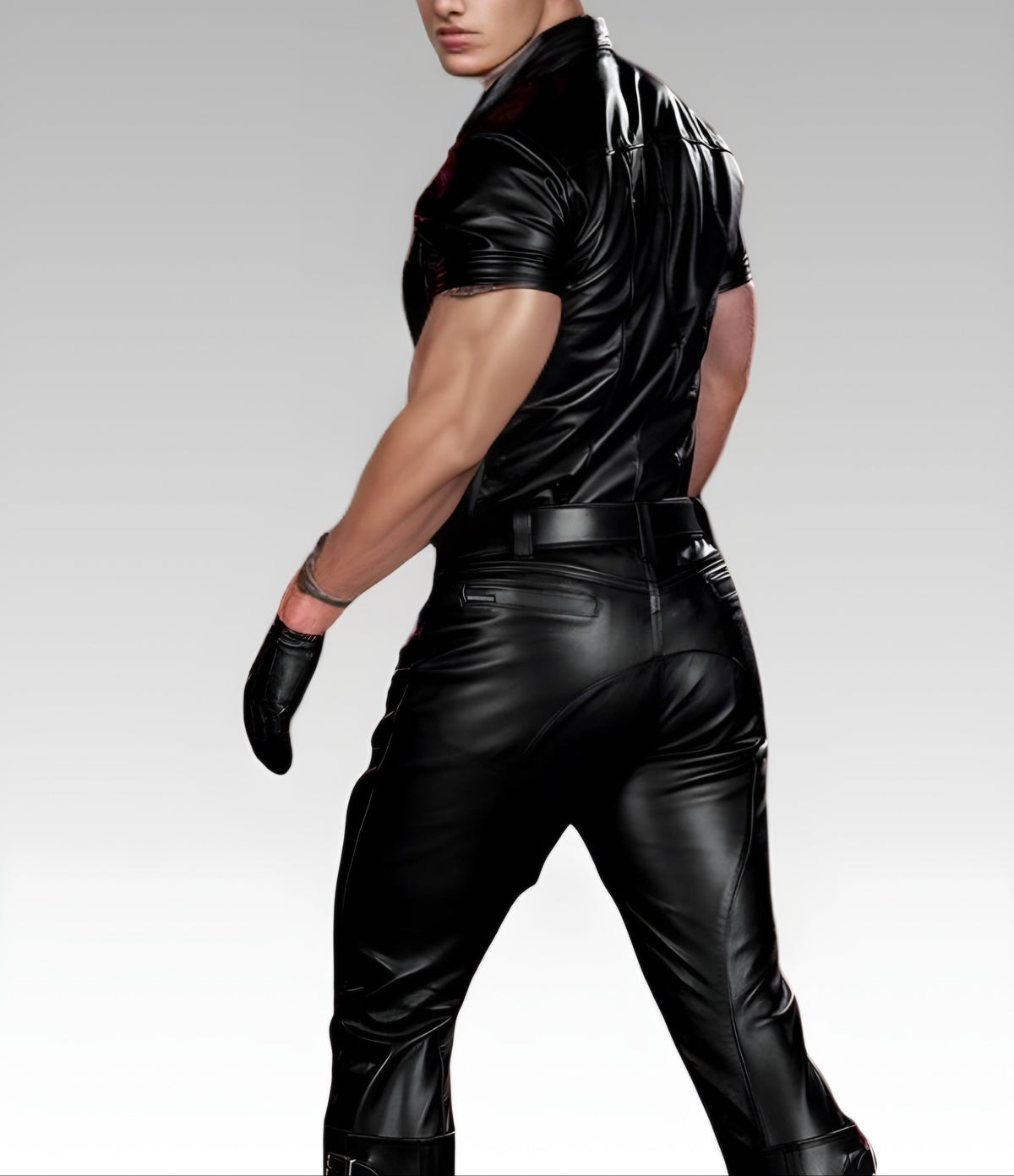 Leather Uniform Pant Black for sale