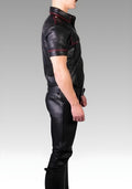 Men's Classic Leather Jeans Pants for sale