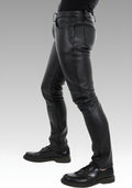 Men's Classic Leather Jeans Pants