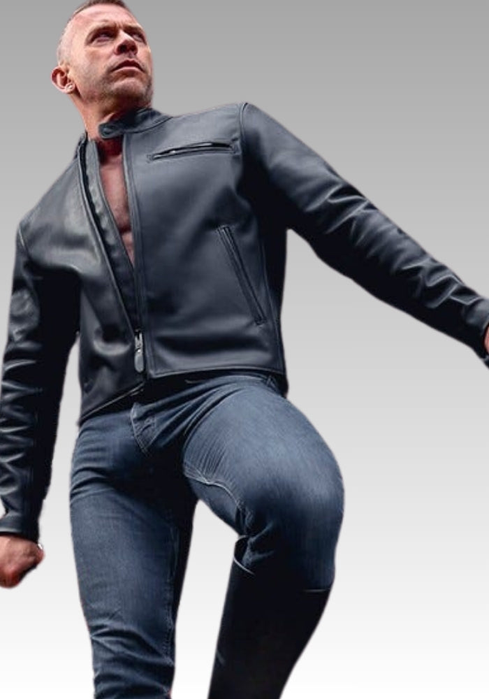 Men's Leather Motocross Jacket for sale