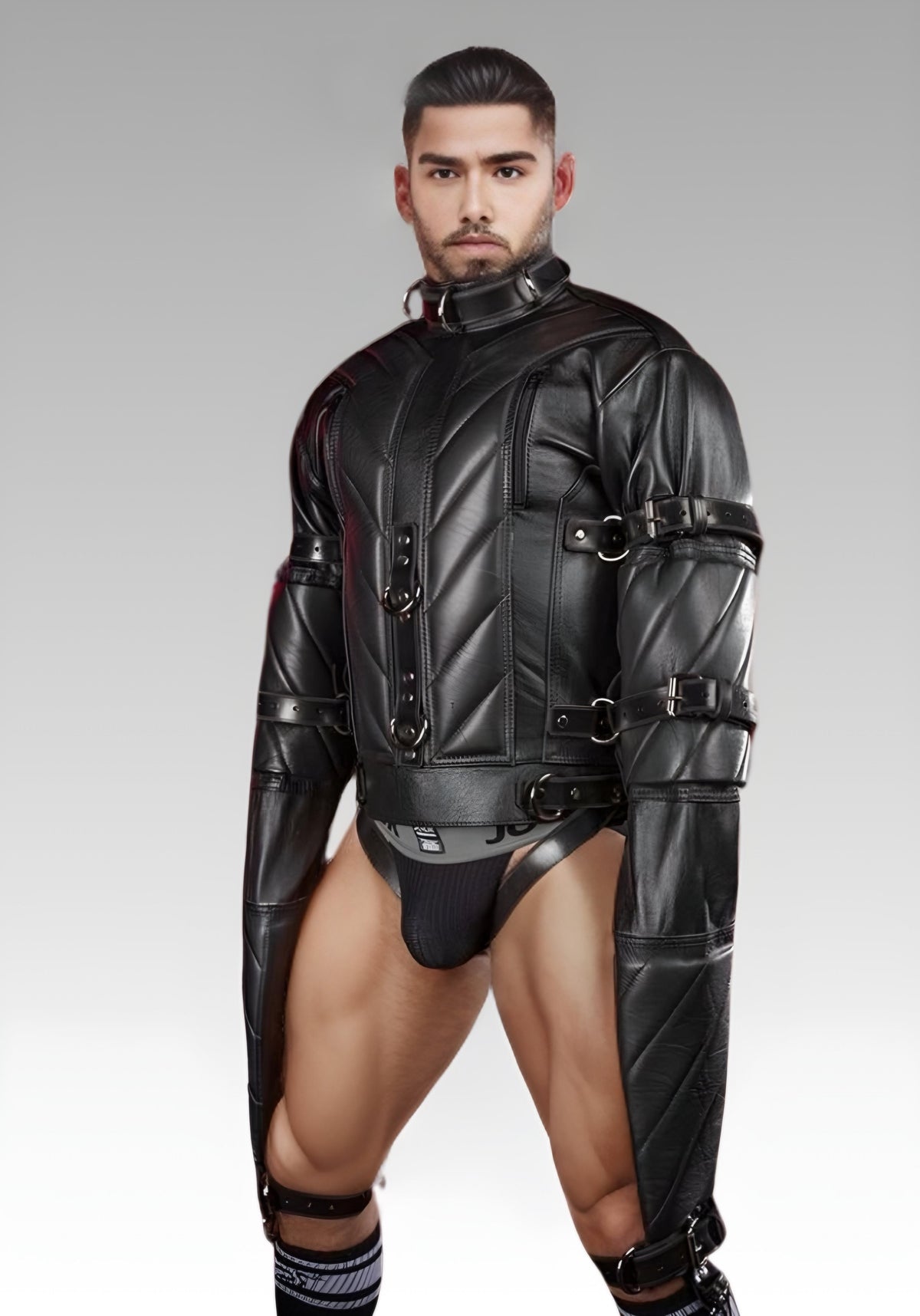 Ultra-Padded Leather BDSM Straitjacket for sale