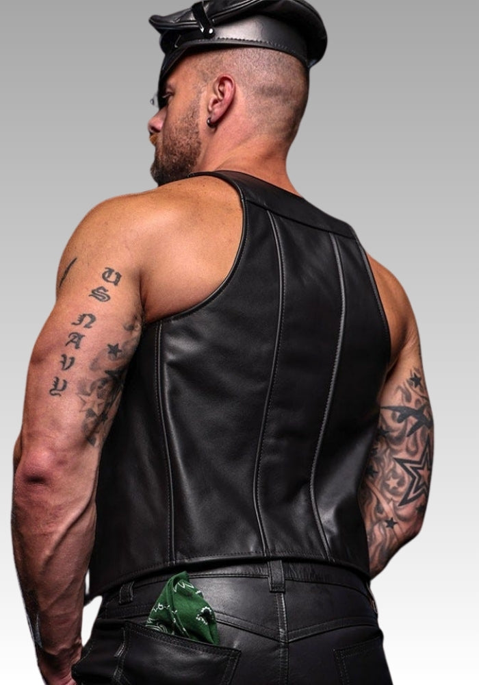Berlin Bar Leather Vest for sale
